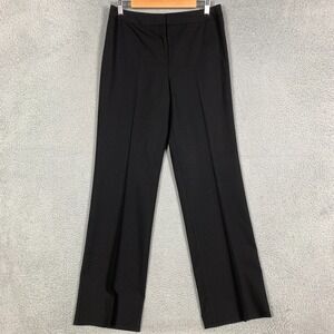 Lafayette 148 New York Black Straight-Leg Dress Trousers
